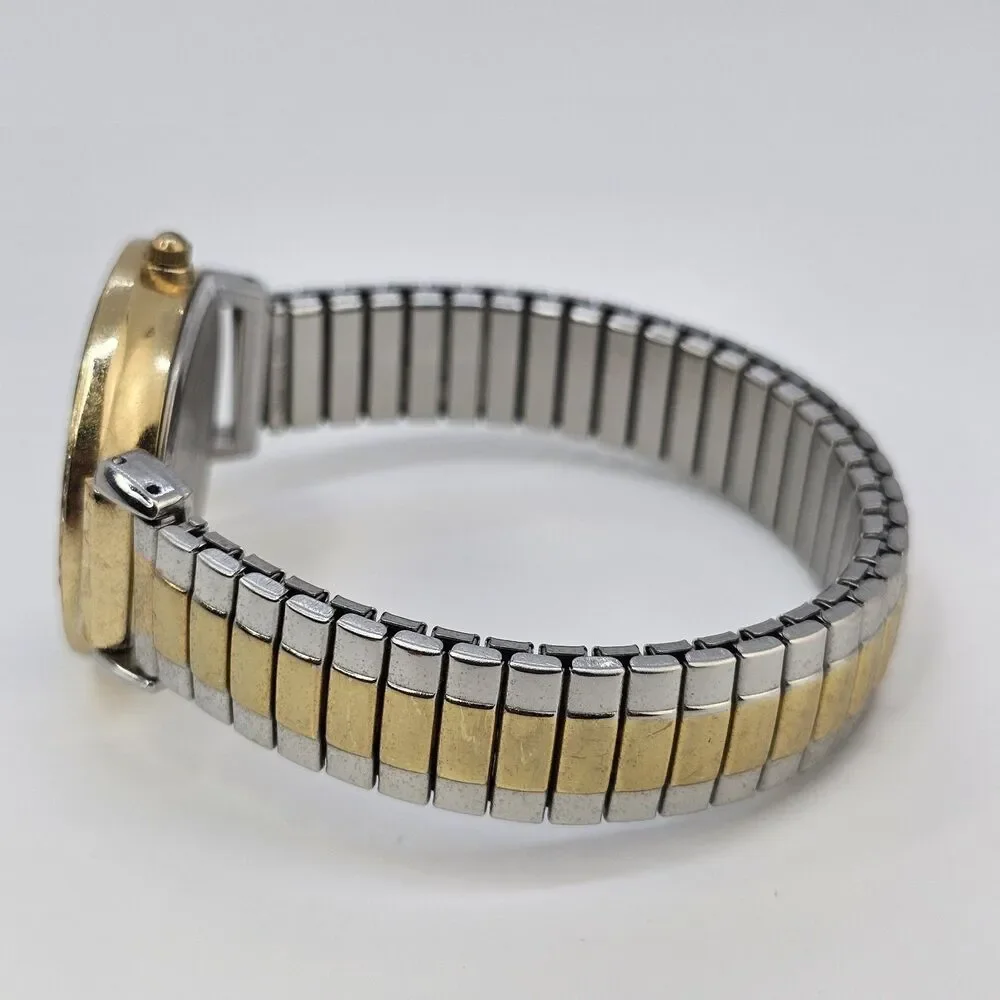 36MM Women's Watch Gold Dial‎ Two Tone Expandable Band 7